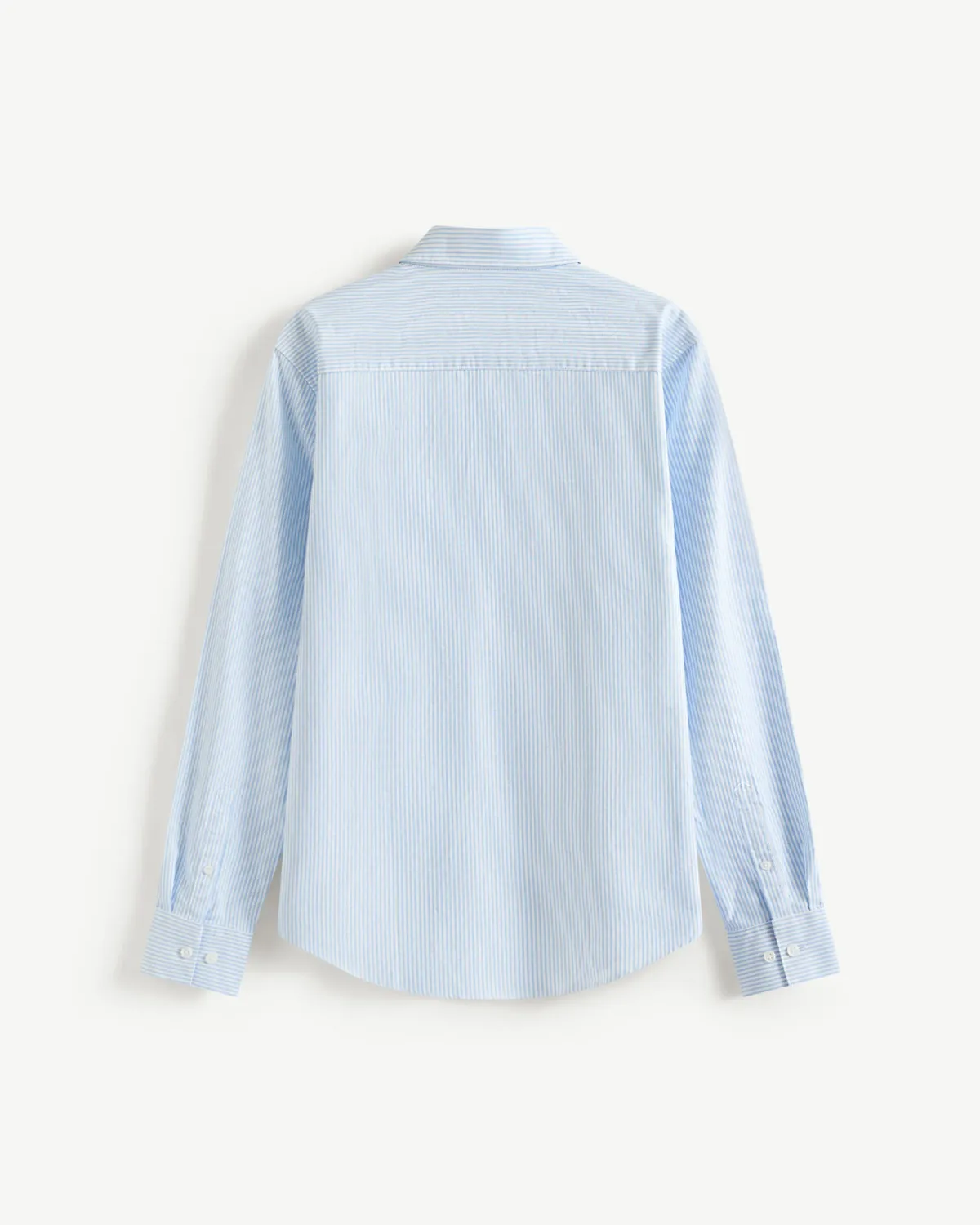 Áo sơ mi nam vải oxford sọc có miếng patch ngực Form Fitted - ROUTINE 10S26SHL003