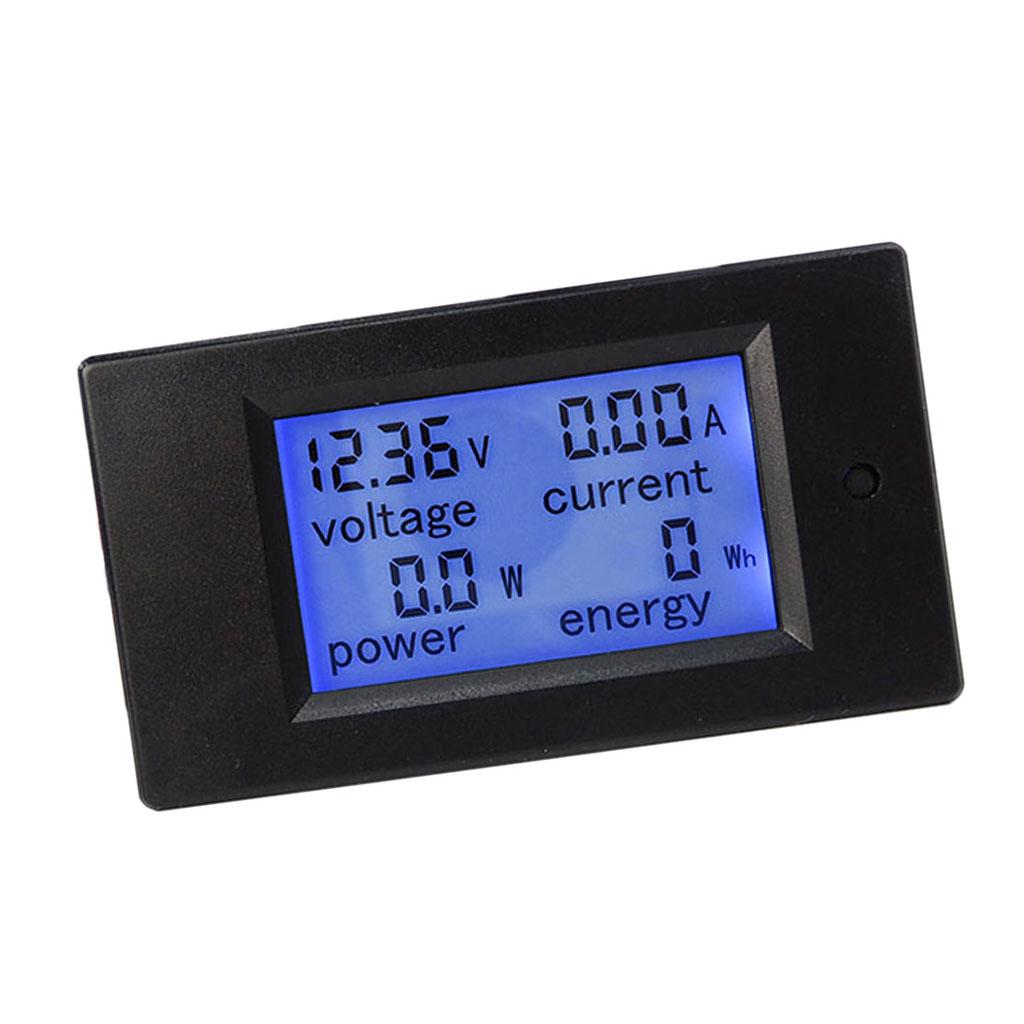 DC Voltmeter/Ammeter 4 in 1 LCD Digital Display Volt Current Power Meter