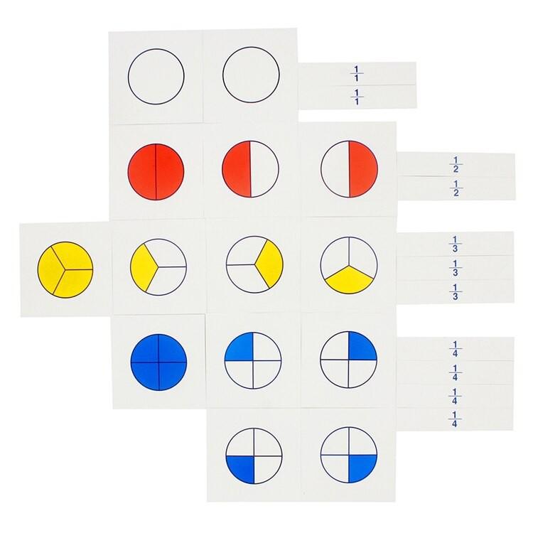 Thẻ học phân số (Cards for Large Fraction Skittles)