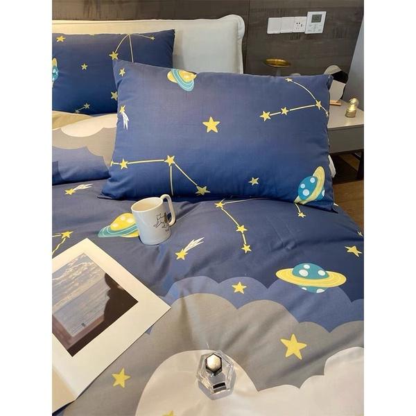 Set Ga Gối Cotton Living 100%cotton Hàng Nhập Khẩu Cao Cấp 4 Món Ngộ Nghĩnh