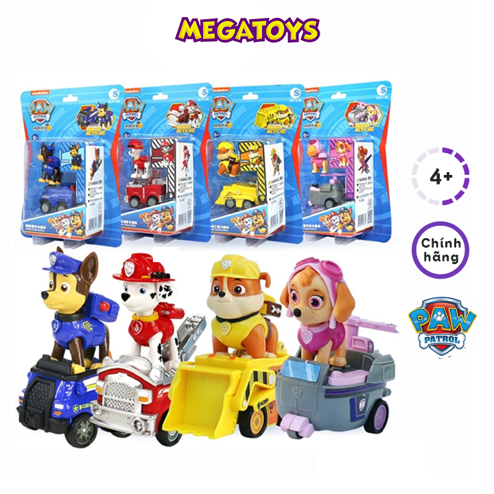 Xe mô hình biệt đội chó cứu hộ Paw Patrol - Chó đội trưởng Chase