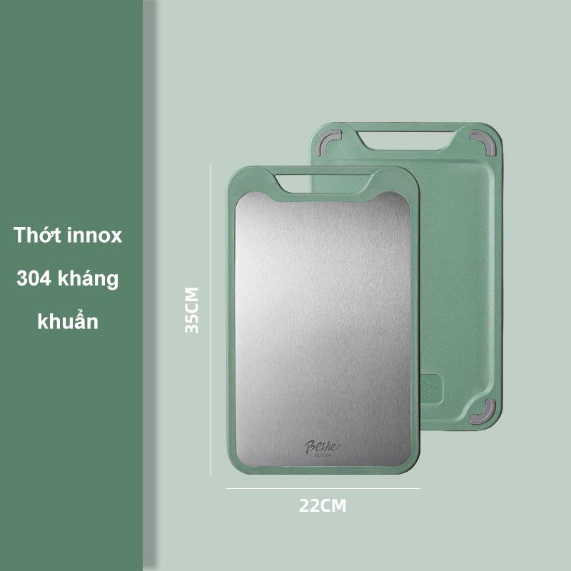 Thớt inox 304 BEIHE cao cấp, chống ẩm mốc, không han gỉ, kháng khuẩn, giữ vệ sinh thực phẩm, tiện dụng cho mọi nhà-K1781