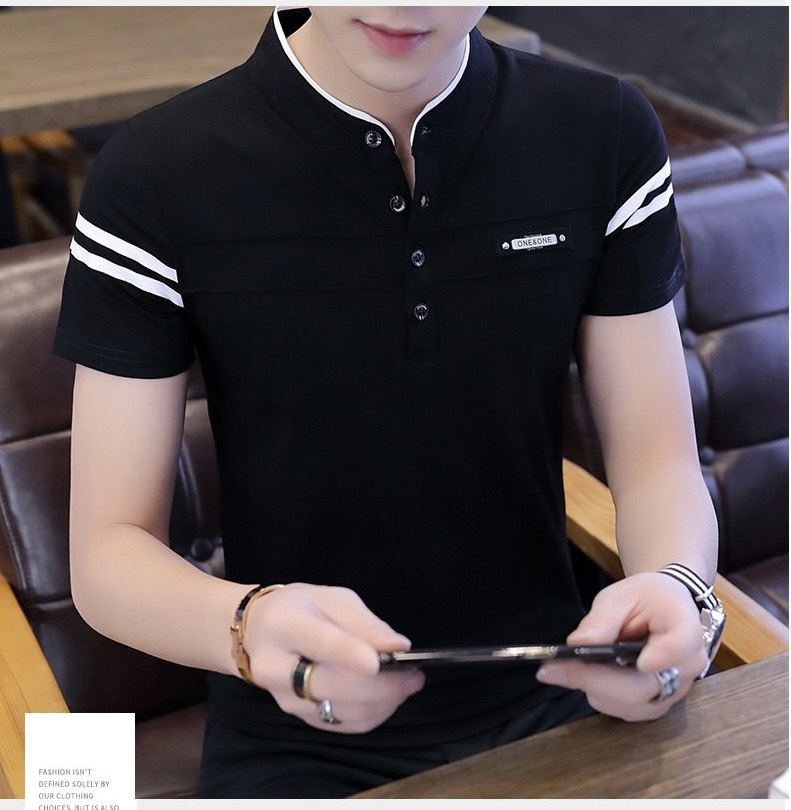 Áo Thun Nam, Áo Polo Nam Có Cổ Cotton Cao Cấp mẫu mới 2022 phối sọc tay logo cực đẹp 4 màu sang trọng lịch lãm