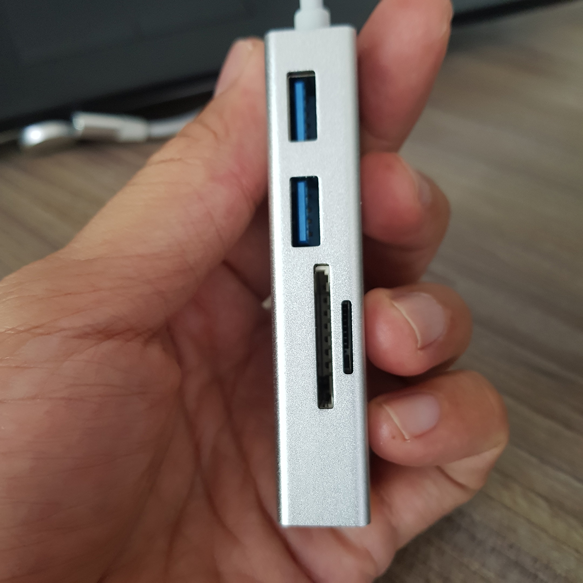 Hub usb type-c ra 5 cổng Usb 3.0, TF, Sd chuyên dụng cho Mac, Surface, Dell XPS, HP