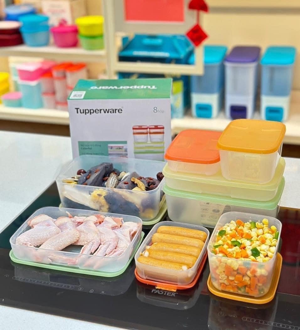 Bộ Trữ Đông Tupperware Freezermate Colorful Set 8 - Tupperware hàng chính hãng