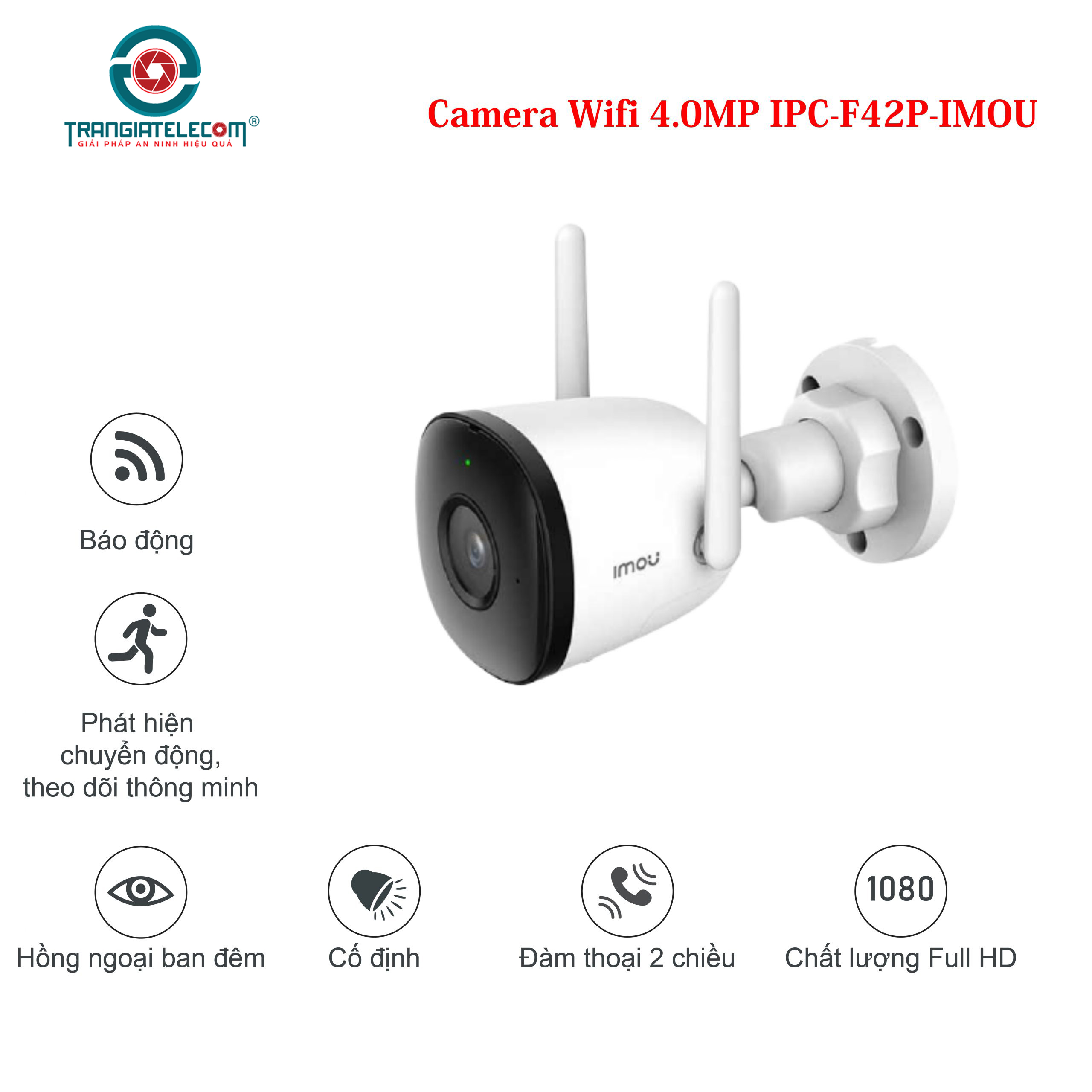 Camera IP wifi không dây IMOU F42P, F42FP, F42FEP siêu nét đàm thoại 2 chiều - Hàng chính hãng