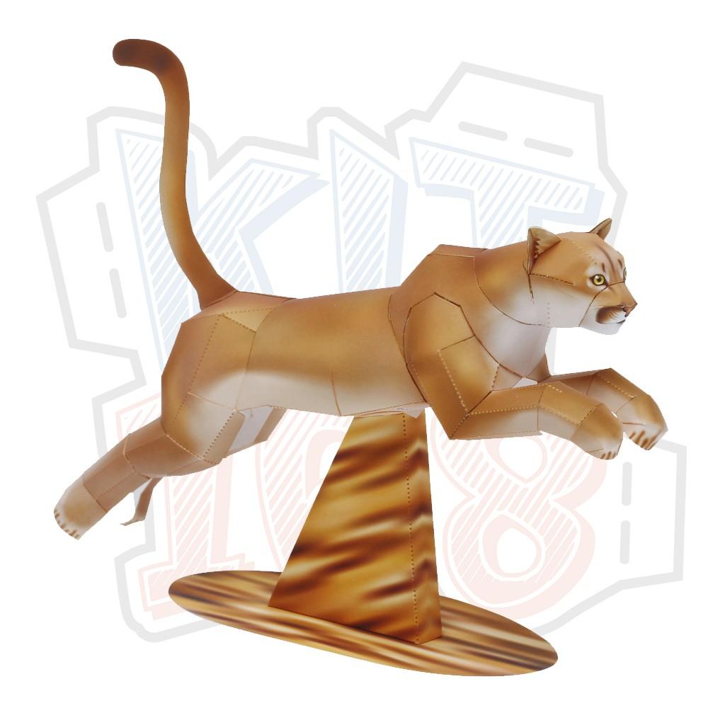 Mô hình giấy động vật Báo sư tử