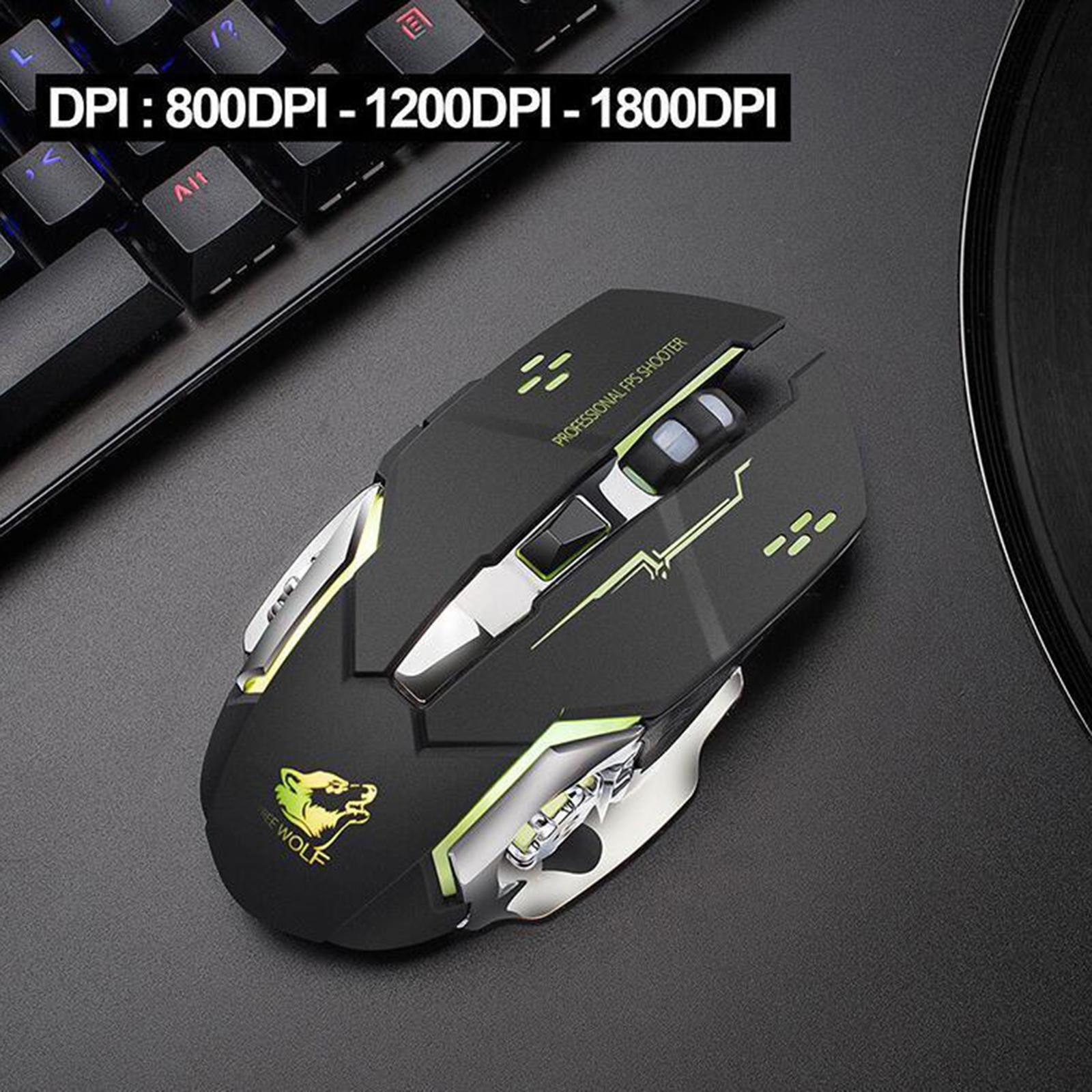 2.4G Gaming Wireless USB Computer Mice for Desktop PC Mouse 6 Buttons Windows Linux