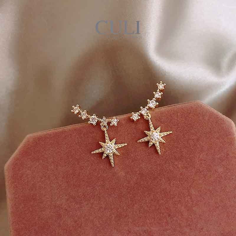 Khuyên tai hình sao rơi Falling Star cá tính HT633 - Culi accessories