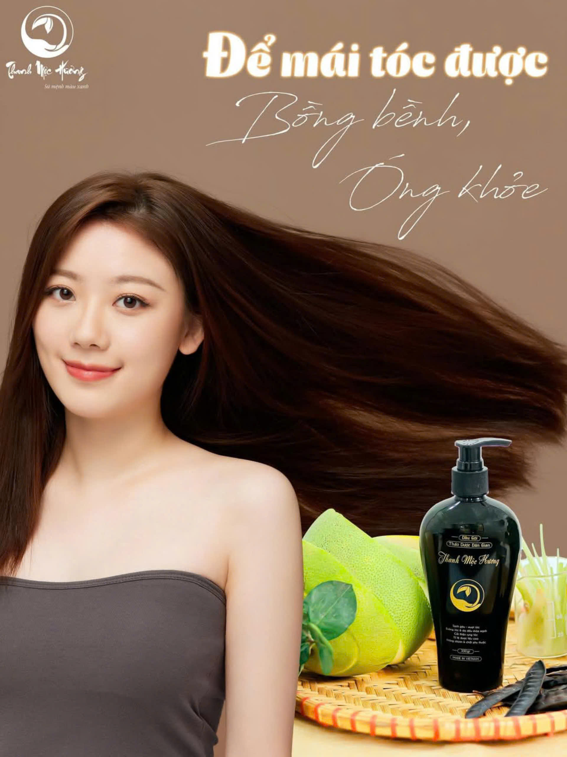 Dầu gội thảo dược Thanh Mộc Hương giúp sạch gàu giảm rụng tóc 350ml