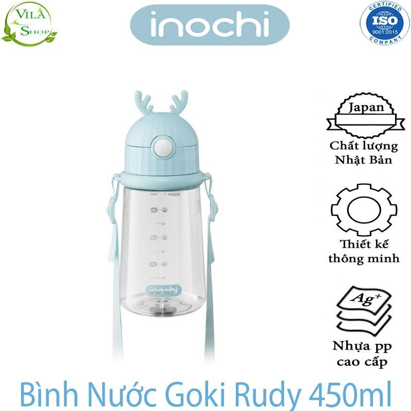 Bình Nước Cho Bé, Bình Đựng Nước Goki Rudy 450ml, Bình Nước Cao Cấp Chính Hãng Inochi Đạt Tiêu Chuẩn Xuất Nhật