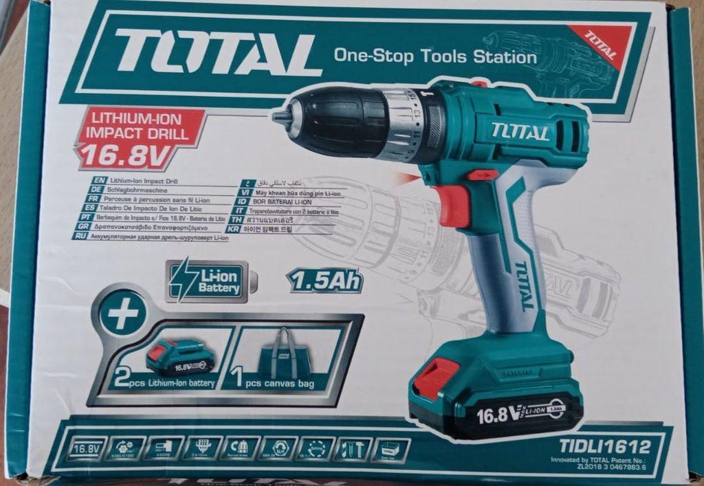 MÁY KHOAN BÚA DÙNG PIN 16.8V TOTAL TIDLI1612 - HÀNG CHÍNH HÃNG