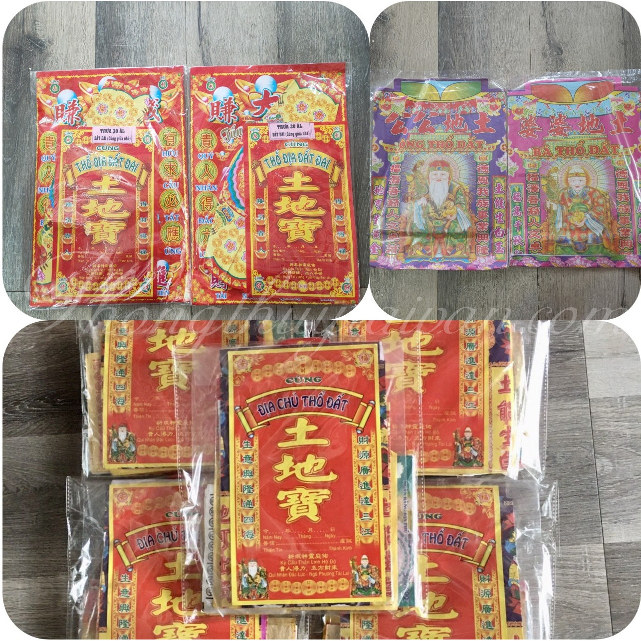 Bộ giấy cúng Thổ Địa Đất Đai