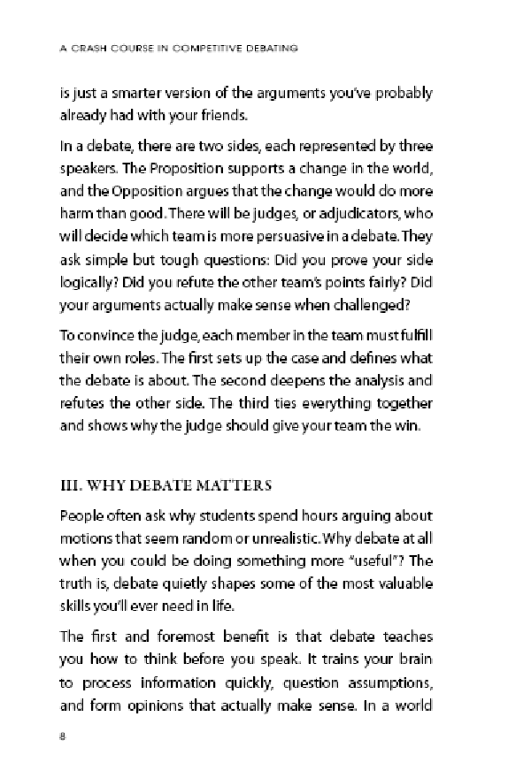 Speak Up, Stand Out: A Crash Course in Competitive Debating