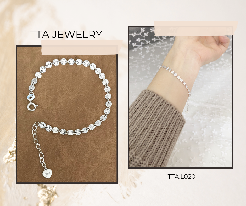 Lắc tay nữ chuẩn Bạc S925 TTA Jewelry cho vòng tay thanh lịch – TTA.L020
