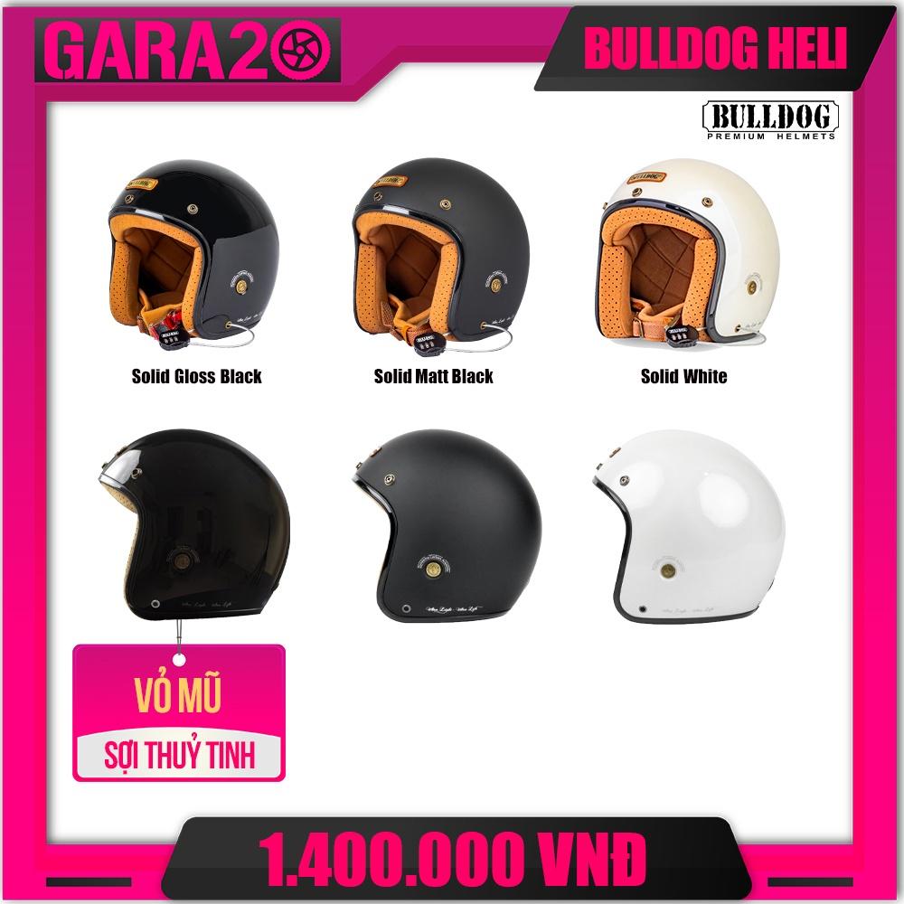 MŨ BẢO HIỂM 3/4 BULLDOG HELI SỢI THUỶ TINH - GARA20