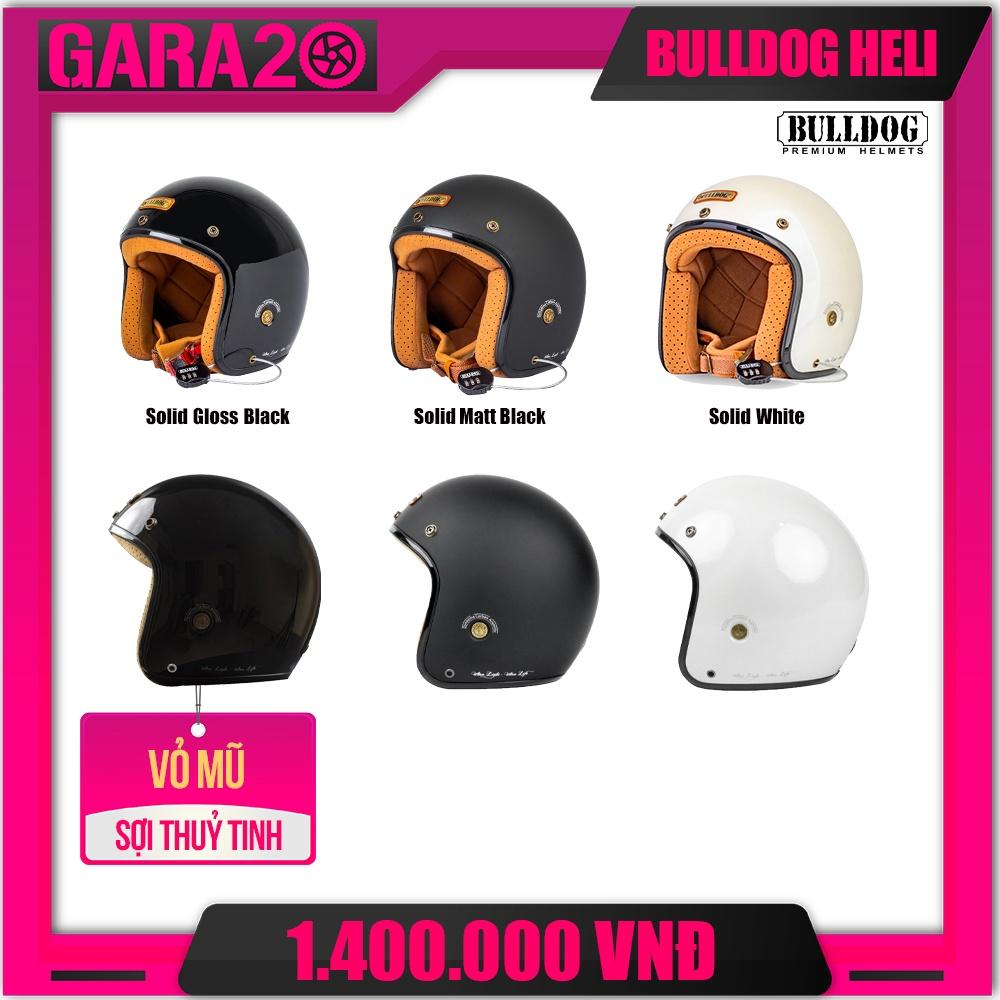 MŨ BẢO HIỂM 3/4 BULLDOG HELI SỢI THUỶ TINH (FIBERGLASS) - GARA20