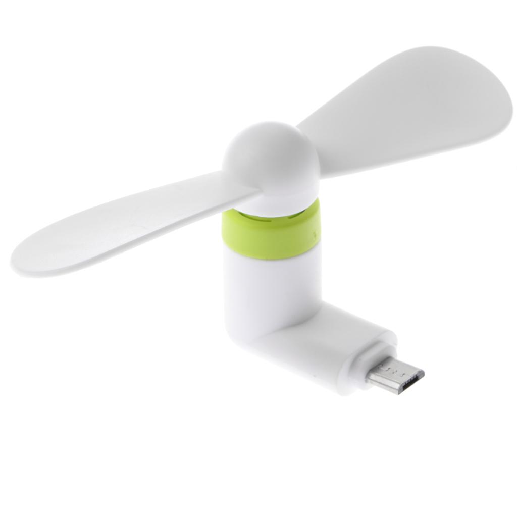 Mini Portable Power Small Micro USB Cooling Fan For Android Cell Phone White
