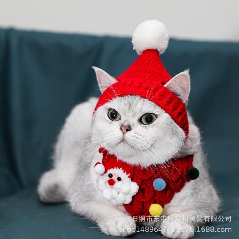 MŨ - YẾM NOEL CHO CHÓ MÈO ĐÁNG YÊU