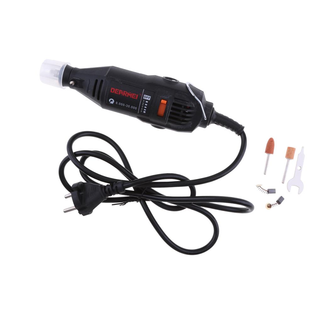 130W Mini Drill Electric Engraving Polishing Machine Grinder Rotary Kit EU