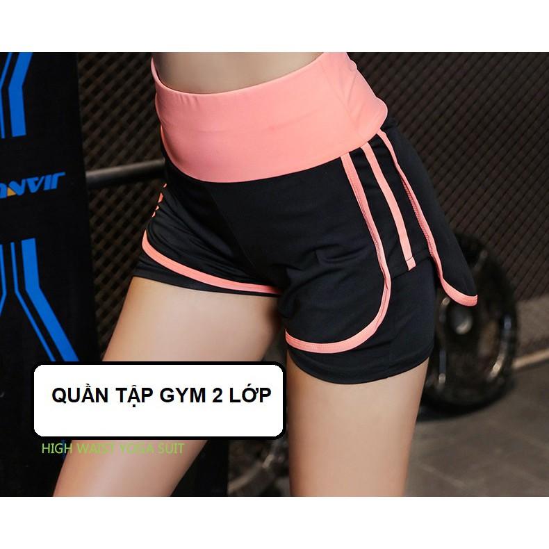 QUẦN SHORT 2 LỚP SIÊU ĐẸP TẬP GYM, YOGA, AEROBIC