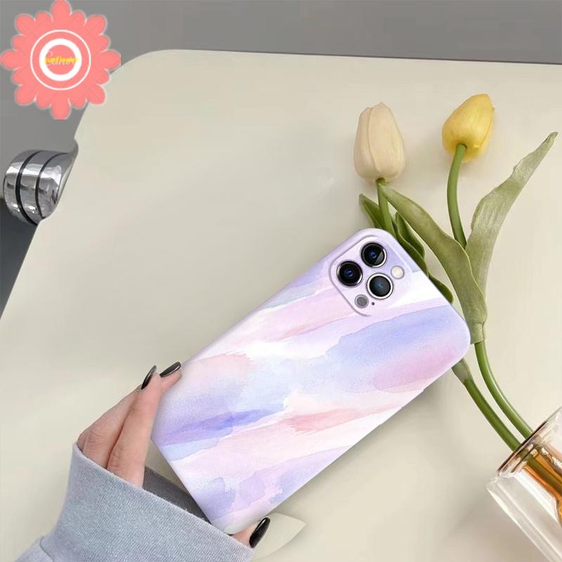 Watercolor Phone Case for Vivo Y12s Y31 2021 Y91 Y93 Y95 Y20i Y11 Y20 Y12 Y12i Y17 Y15 Y30 Y50 Y53 Y30i Y91C Y20s Y51 2020 Gradient Matte Soft Silicone Back Cover