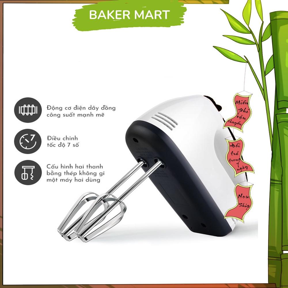 Máy Đánh Trứng Cầm Tay 7 Tốc Độ Công Suất 180W - Dụng cụ làm bánh BAKER MART