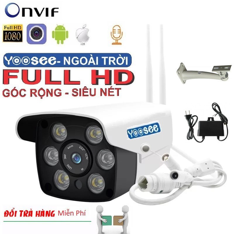 CAMERA IP Ngoài trời Yoosee ZQ26-8106A  Full HD 1080P đàm thoại 2 chiều - có màu ban đêm + Thẻ nhớ 32G - Hàng nhập khẩu