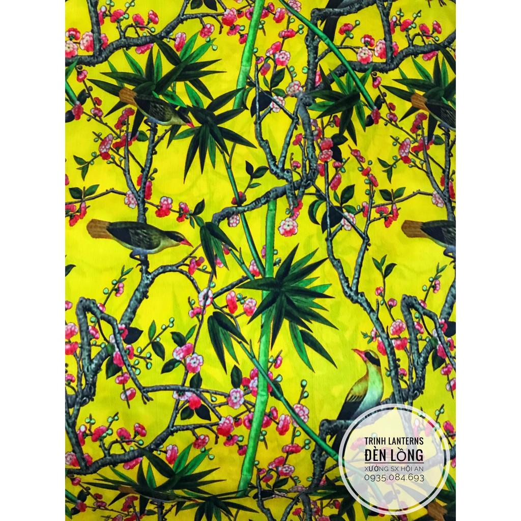 Đèn lồng hội an_Đèn lồng Họa Tiết Trúc & Én_Size 45cm, 60cm_Tròn, Tỏi
