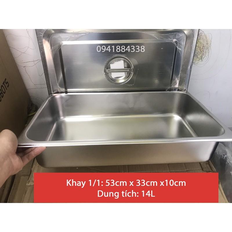 Khay Inox 1/1 - Khay Inox Đựng Topping - Khay Inox Đựng Thức Ăn