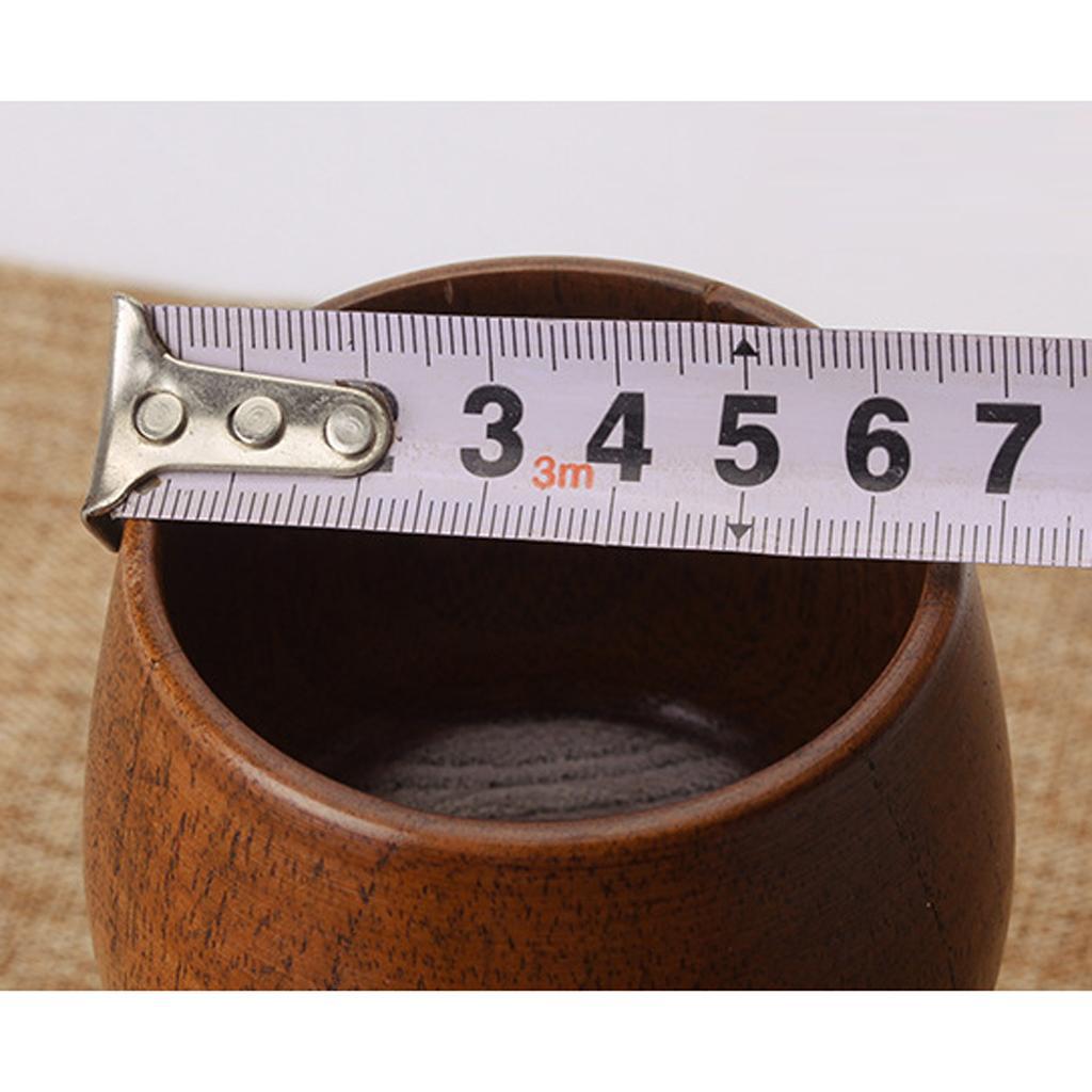 Natural Wooden Cup Handmade Coffee Tea Beer Juice Milk Mug Drink 7.5cmx13cm