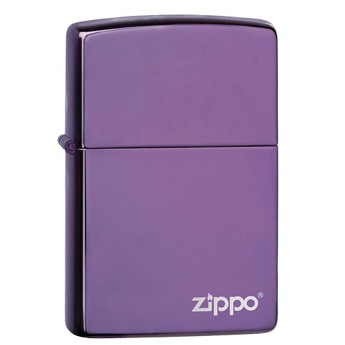 Bật lửa Zippo Classic High Polish Purple Zippo Logo 24747ZL