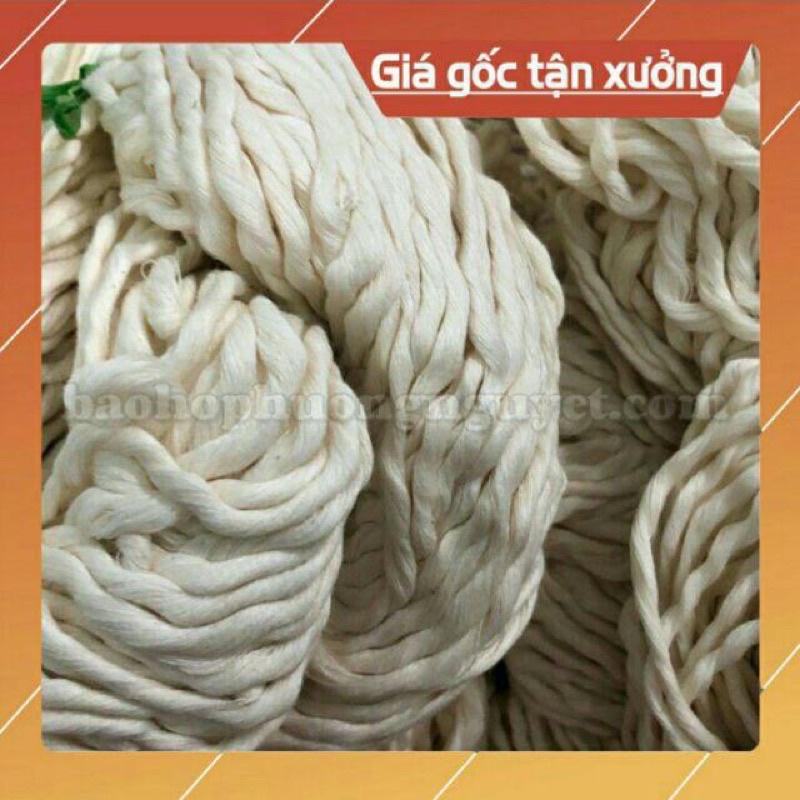 Dây thừng macrame cotton 1 xoắn size 3mm, 5mm màu kem sữa