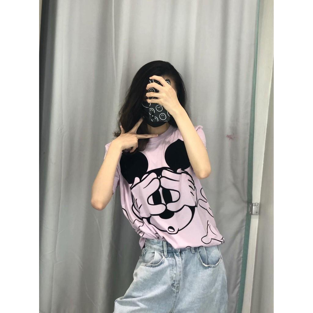 Siêu phẩm hàng xuất Áo thun hình Micky màu tím ngọt lịm và màu trắng trẻ trung