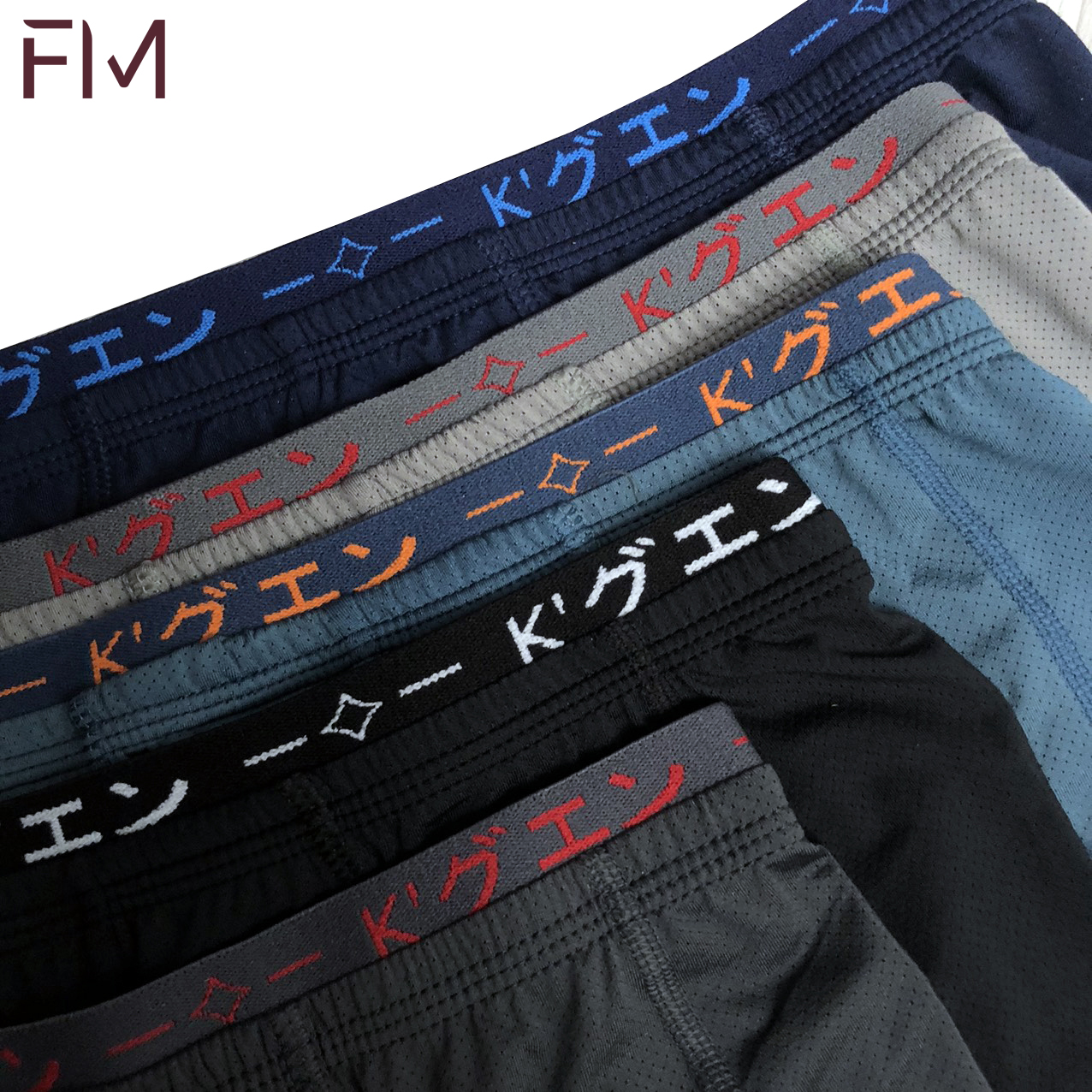 Hình ảnh Hộp 5 quần lót boxer nam, thiết kế lưới nâng mông, thoáng khí, thoải mái vận động - FORMEN SHOP - FMQS020