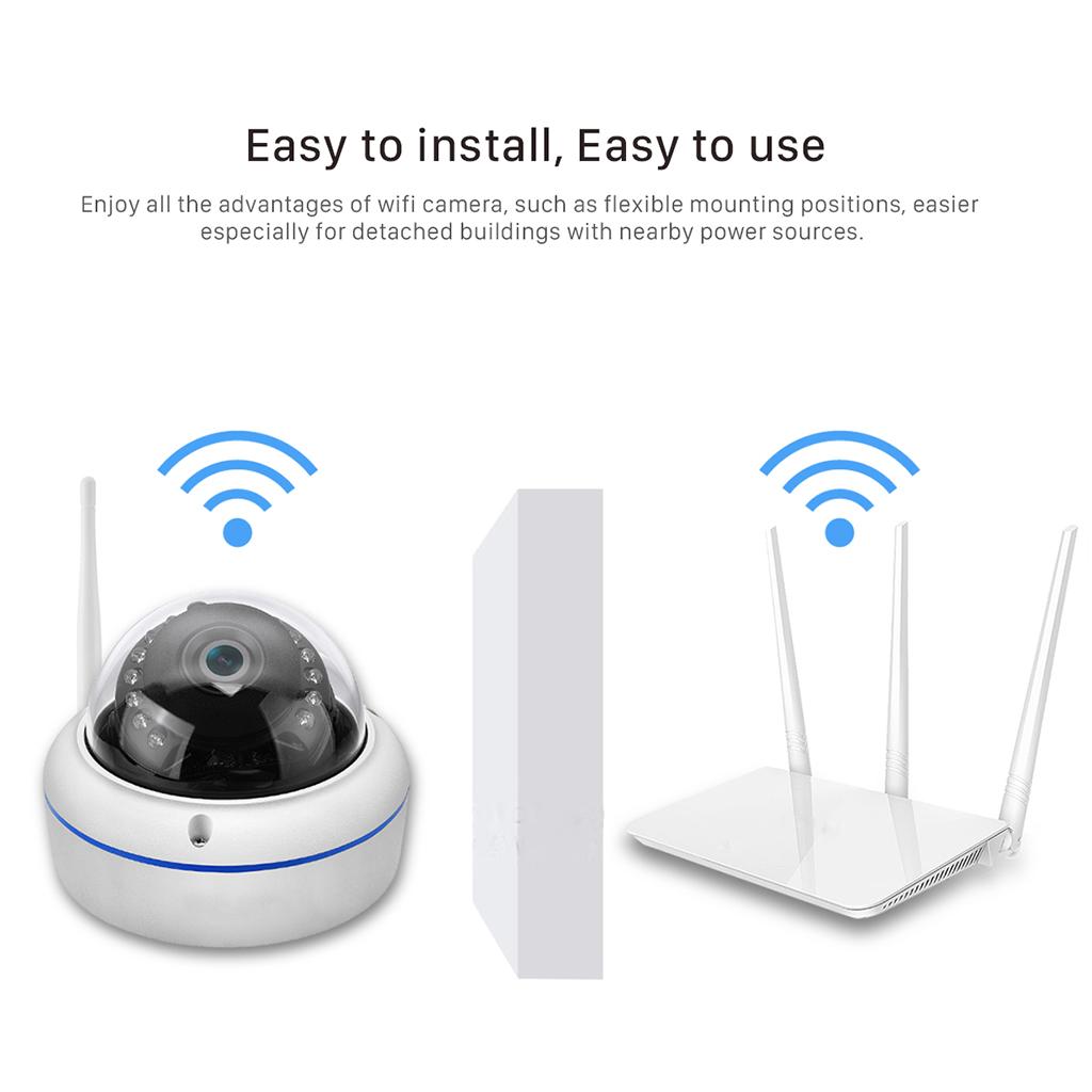 Waterproof WiFi IP IR Camera 1080P HD Night Vision Wireless Camera EU