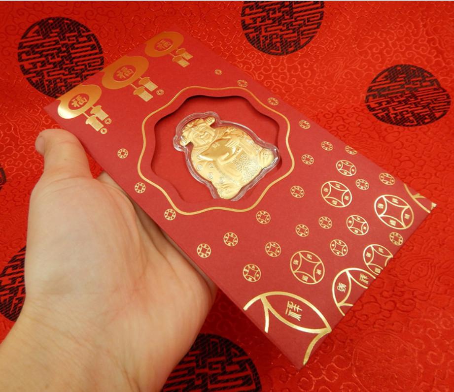 SET 10 CÁI - BAO LÌ XÌ KIM TIỀN THẦN TÀI VÀNG BÁI PHẬT- Mừng năm mới Nhâm Dần 2022 - Mẫu 2