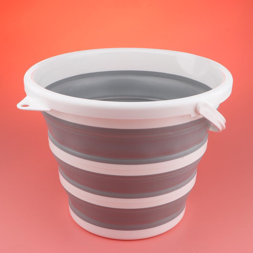 Premium 10L Outdoor Folding Fishing Car Wash Bucket Water Storage Container for Car Washing, Laundry, Watering, Camping, Fishing