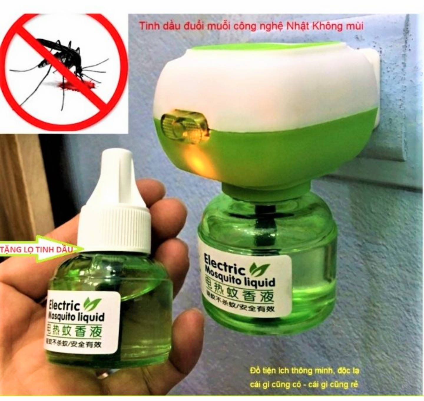 MÁY XÔNG TINH DẦU ĐUỔI MUỖI VÀ CÁC LOẠI CÔN TRÙNG TỰ ĐỘNG THÔNG MINH TẶNG KÈM 1 LỌ TINH DẦU AN TOÀN TIỆN DỤNG HÀNG CAO CẤP LOẠI TỐT