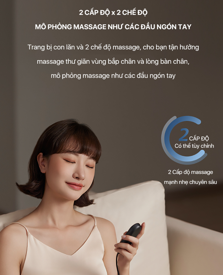 Máy Massage Chân Bấm Huyệt Đa Năng, Massage kiêm chườm nóng, giúp giảm đau mỏi, chống căng cơ, BH 12 tháng