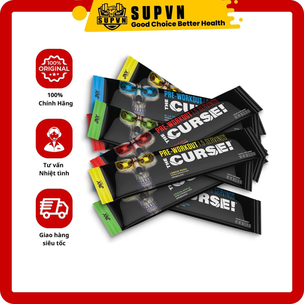 Sample The Curse  Pre - Workout (1.5Lần Dùng) Tăng sức mạnh sức bền tập luyện Gói dùng thử