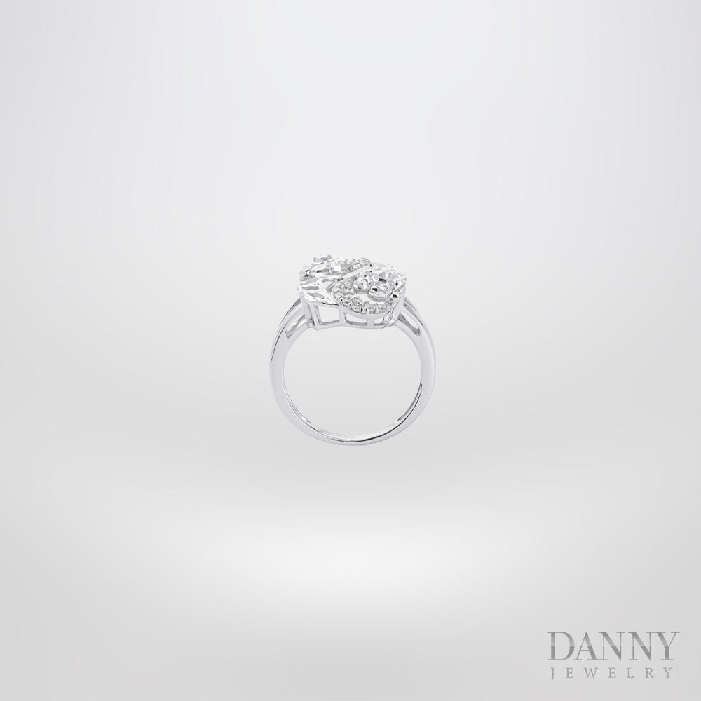 Nhẫn Nữ Bạc 925 Danny Jewelry Xi Bạch Kim Đính Đá CZ KI4GZ011