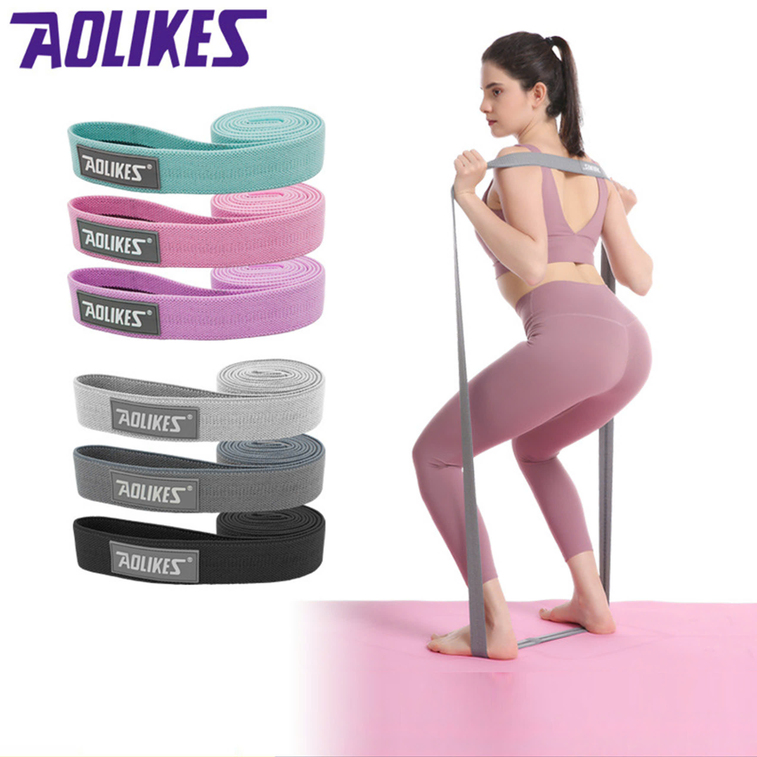 Bộ 3 Dây kháng lực tập gym, yoga, toàn thân AOLIKES A-3609
