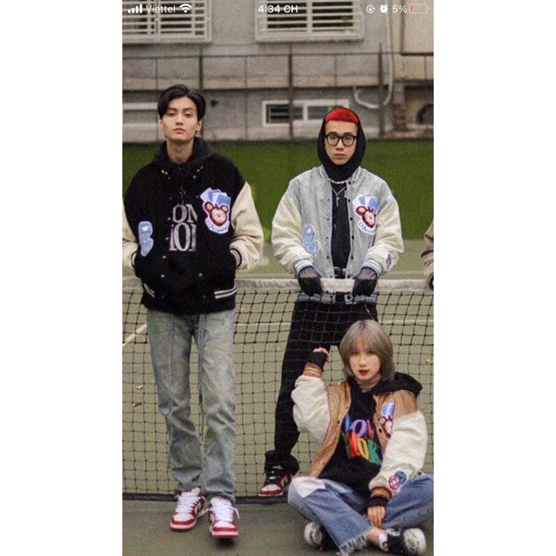 Áo Khoác Nhung NAM NỮ Cao Cấp Hàng QUẢNG CHÂU Bomber Jackets Form Rộng Unisex Thêu UCNEW