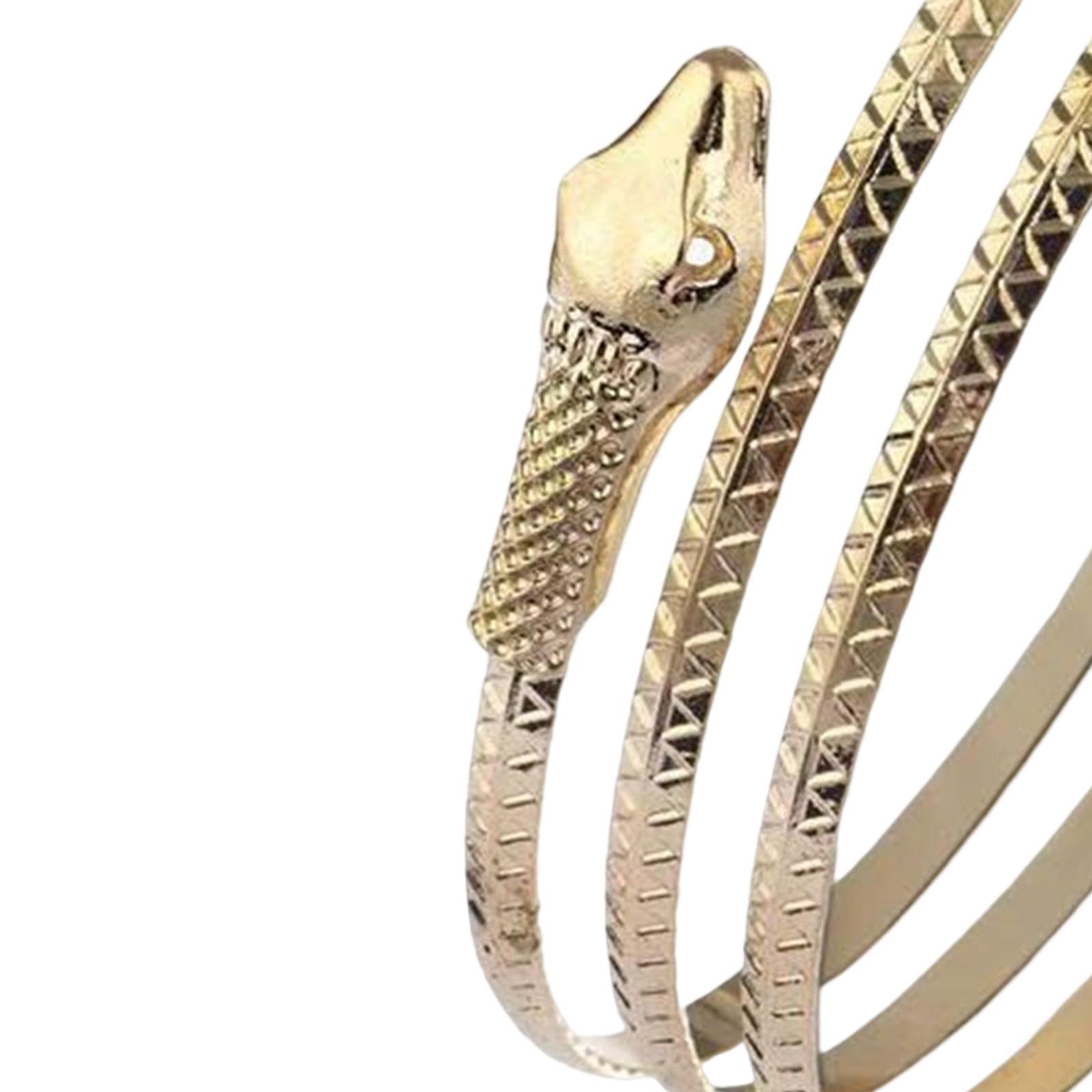 Retro Snake Shape Bracelet Bangle Hip Hop Jewelry Collection for Biker