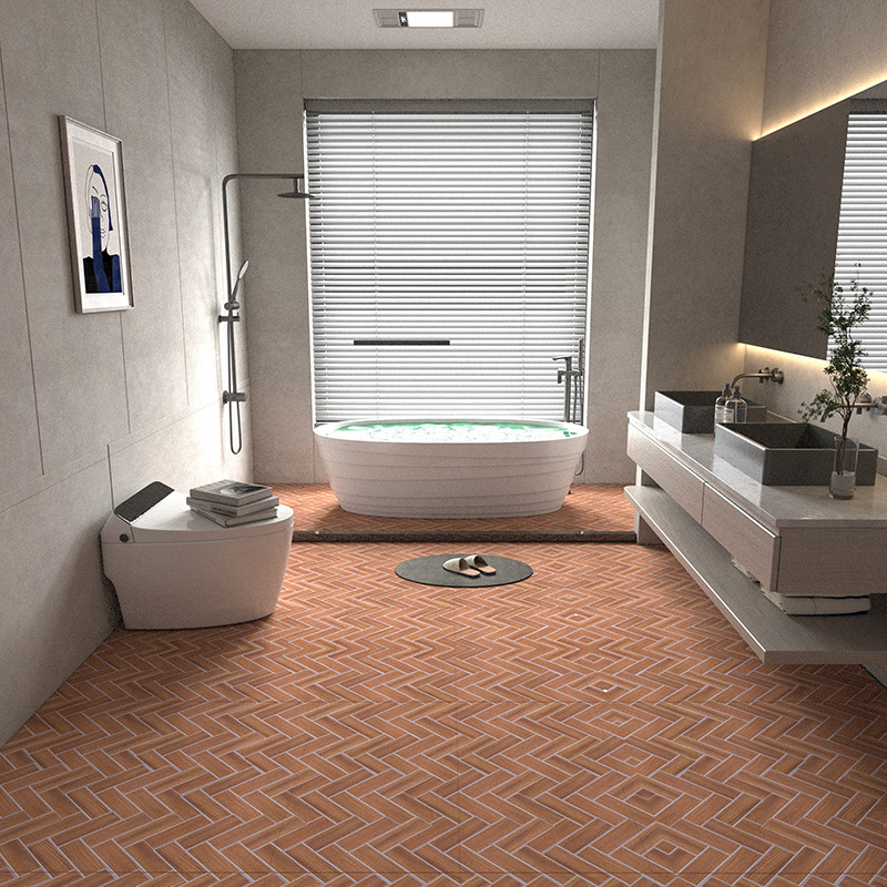 COMBO CUỘN 3 mét decal dán nền dán sàn GỖ CHÉO VÀNG HS2602 KHỔ 60CM KEO SẴN