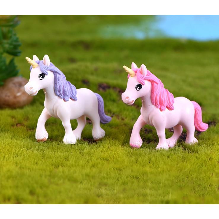 KHO-HN * Combo đôi Unicorn kỳ lân màu hồng và tím (có cánh và không cánh)