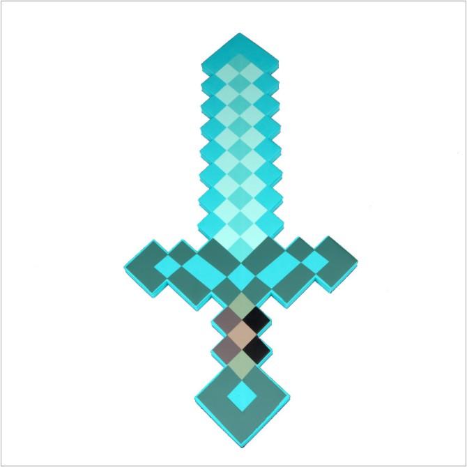 Combo kiếm cúp riu sung kim cương đồ chơi Minecraft - Súng Diamond