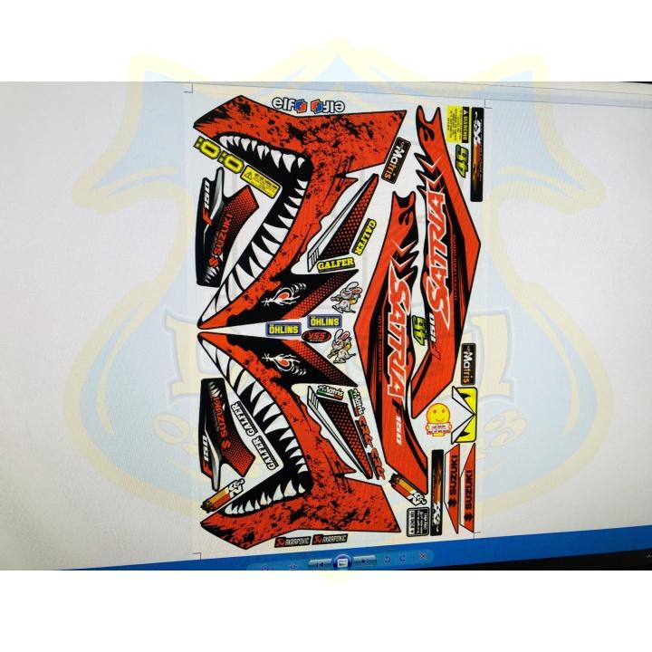 Tem rời dành cho satria fi cá mập đen