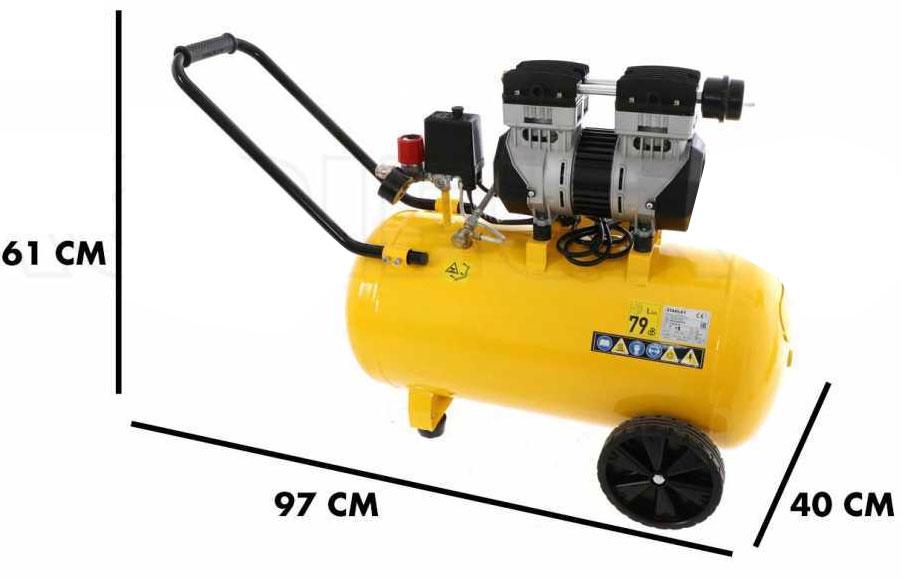 MÁY NÉN KHÍ KHÔNG DẦU 1.3 HP 50L STANLEY SXCMS1350HE - HÀNG CHÍNH HÃNG